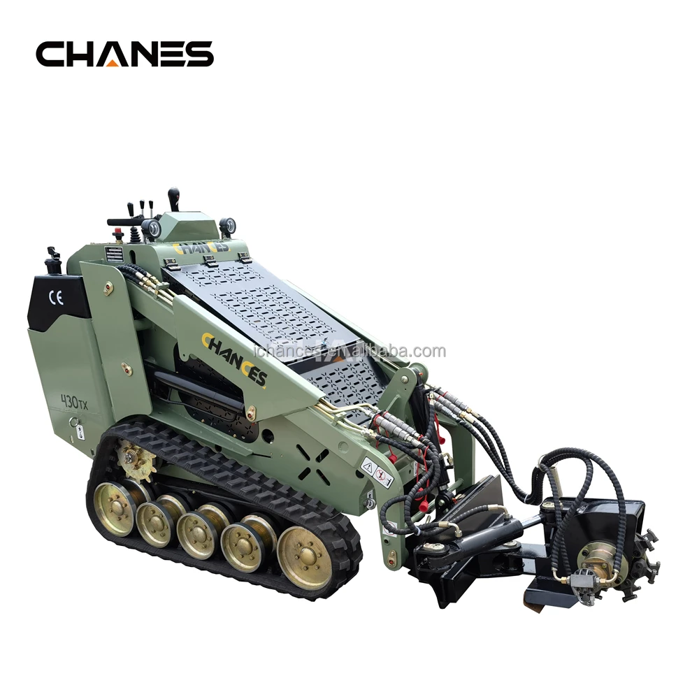 cheap mini skid steer loader for sale mini  china diesel skid steer wheel loader traced loader with stump grinterEPA