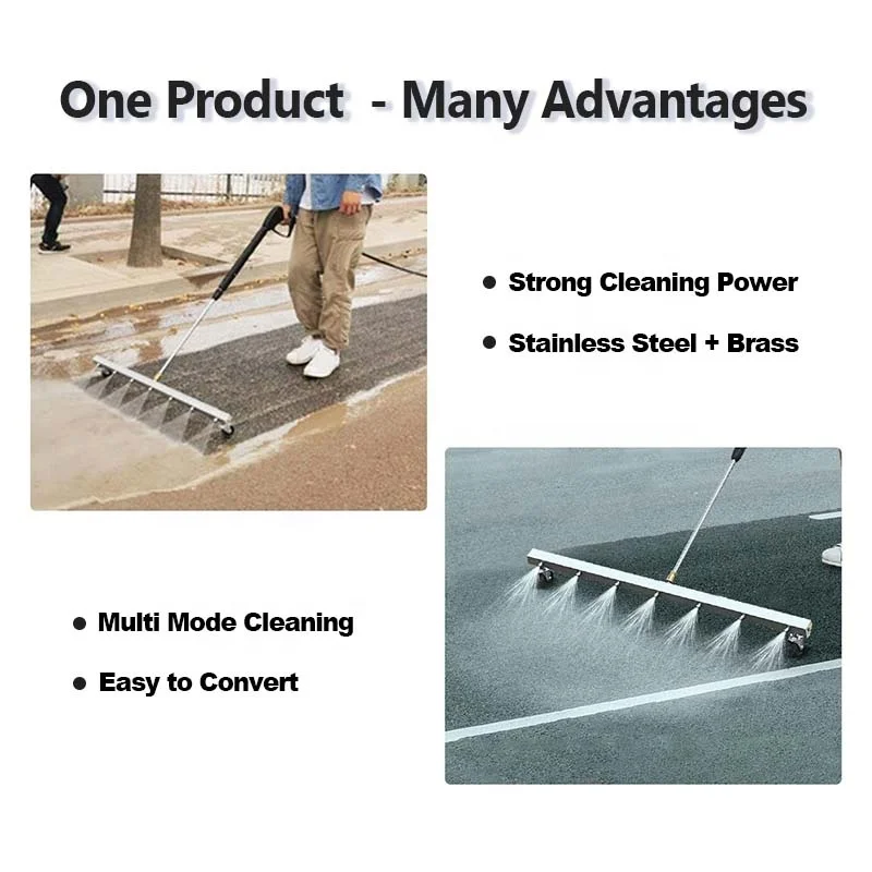 AMSTURDY WB39 sweeping silicone telescopic water flow brush extendable undercarriage cleaner water broom