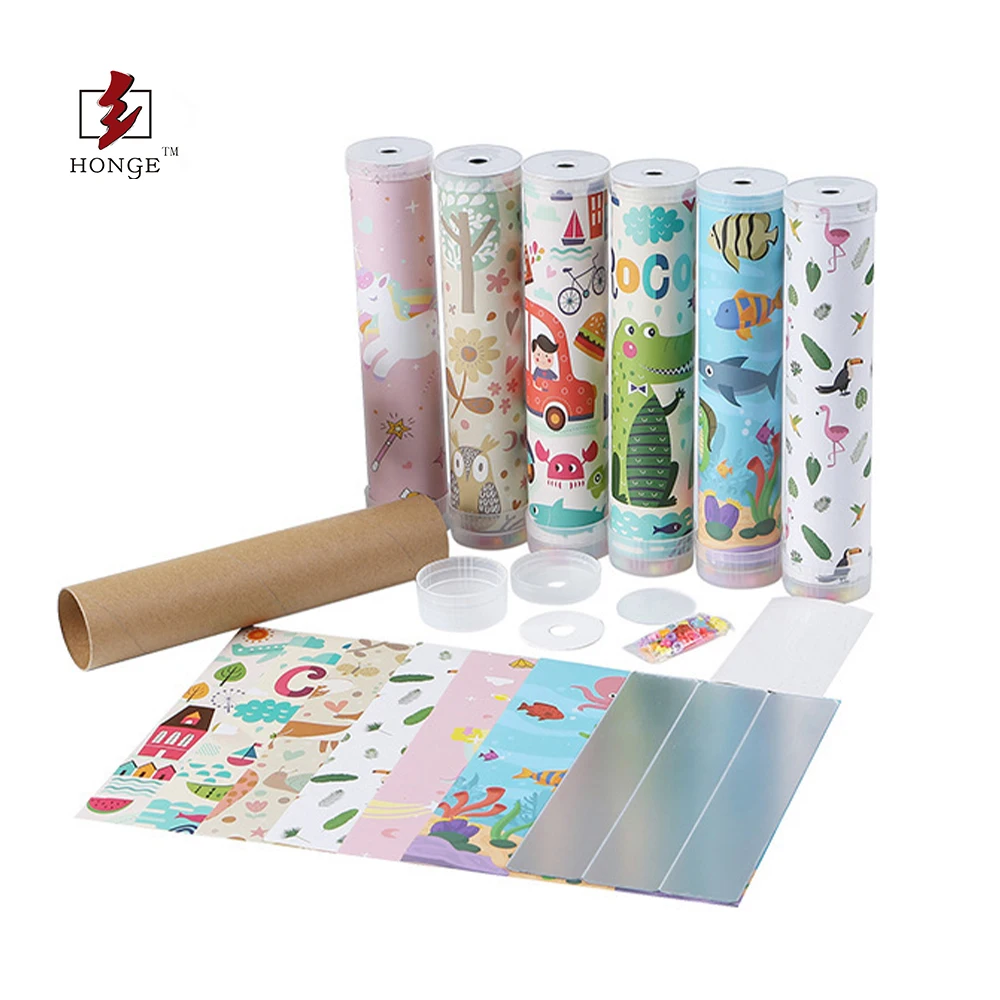 Обучающие игрушки HONGE бумажная калейдоскопическая космическая тайна красочная печать калейдоскоп игрушка для вечеринки продажа в коробке