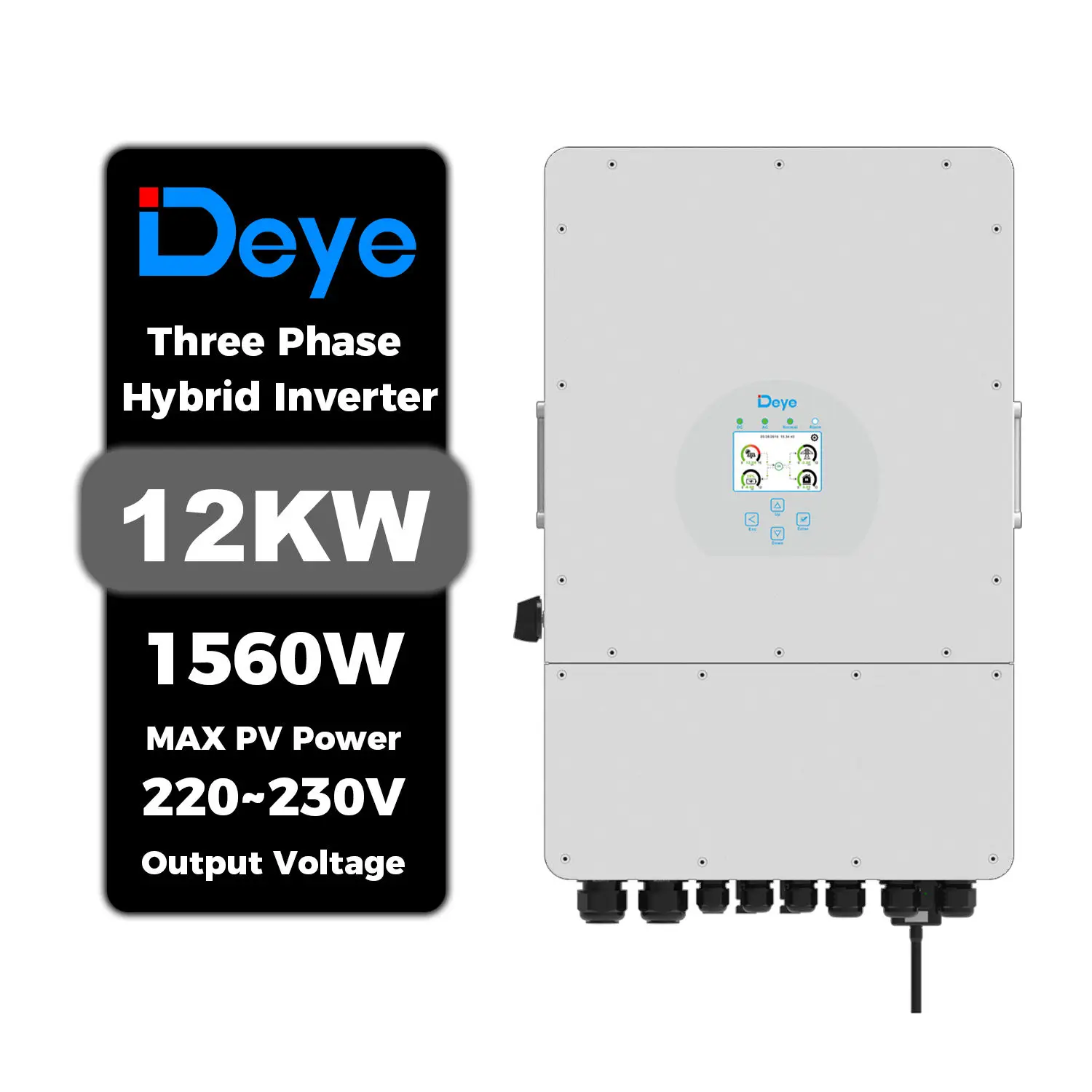 Deye Sun-12k-sg04lp3-eu 3 Phase Hybrid Inverter 8kw 10 12 Kw Low Frequency Solar Hybrid Inverter in stock