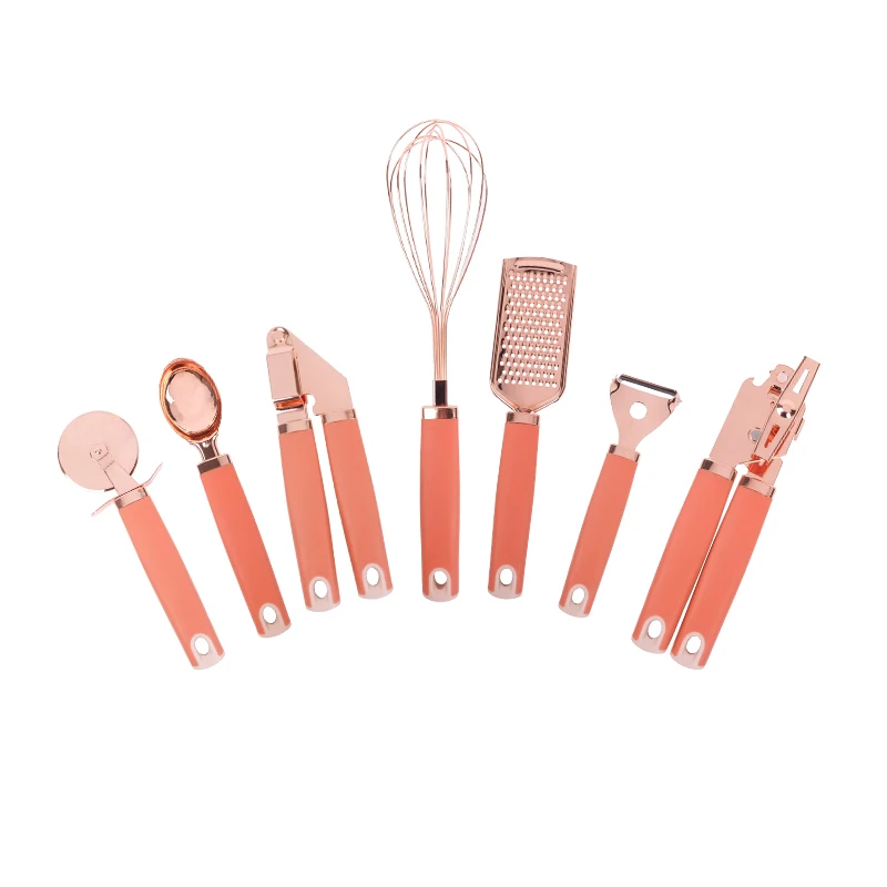 2022 Customer Factory wholesale kitchen utensil 7 Pcs set cooking tools stainless steel spatula