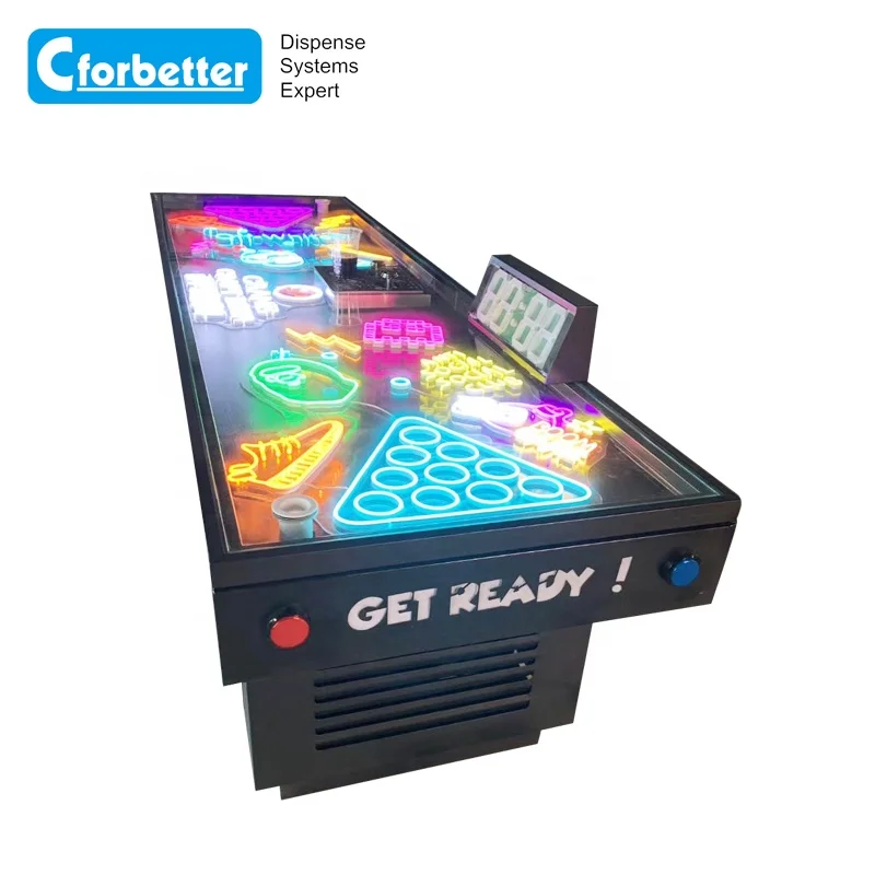 
Bar electronic arcade,Indoor and Outdoor Party Game Table Beer gameTable led neon lights beer game table 