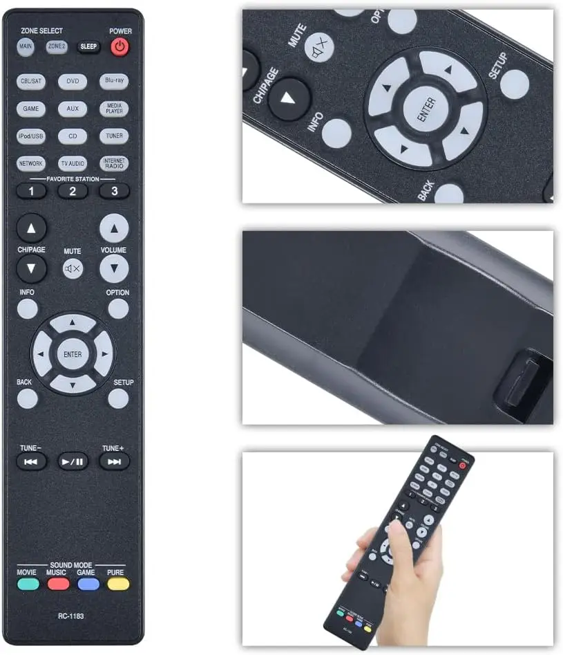 Replacement Remote Control Fit For Denon RC-1183 RC-1189 RC-1196 RC-1193 RC-1192 AVR-S700W AV Receiver RC1183 RC1184 RC1192 RC12