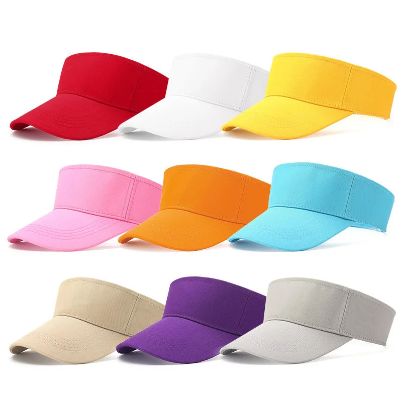 
Desiner Embroidery Flat Quick Dry Summer Sun Uv Protection Empty Top Sun Visor Caps 