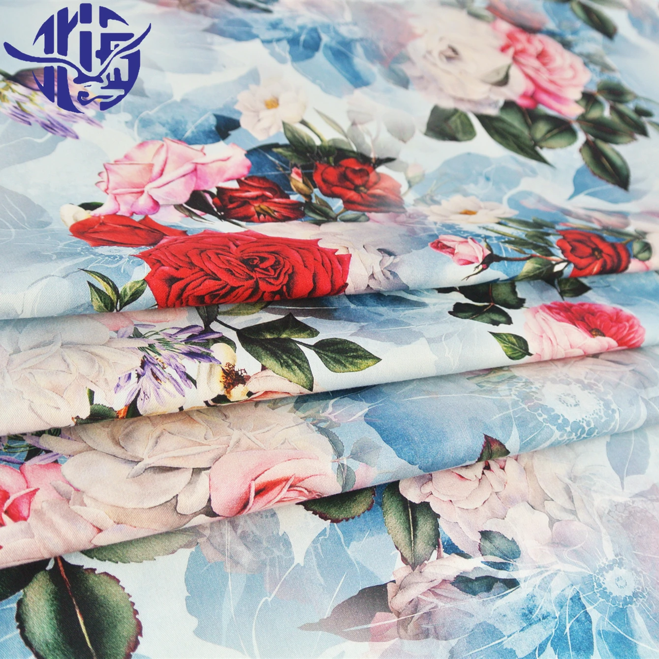 2020 summer and spring twill rose pattern digital print pima hijab cotton fabric india