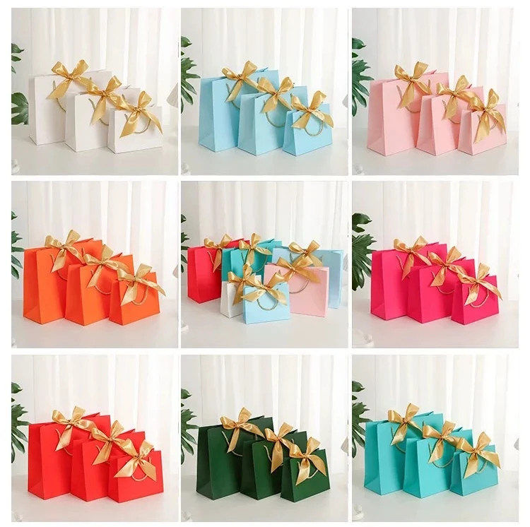 Cheapest White Personalised Birthday Gift Bags Cloth Gift Bag Wedding Gift Bags for Guest Favor