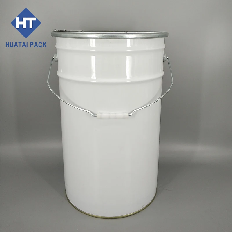 25 liter Lubricating bucket with lid 6.5 gallon metal bucket with lock ring galvanized bucket with lid