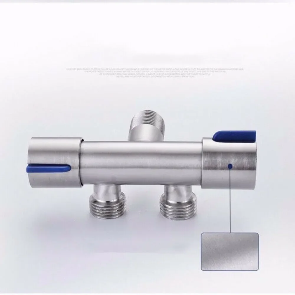 Stainless Steel Dual Control Double Handle Bathroom Faucet Cold Water Faucet Washing Machine Faucet Triangle Valve