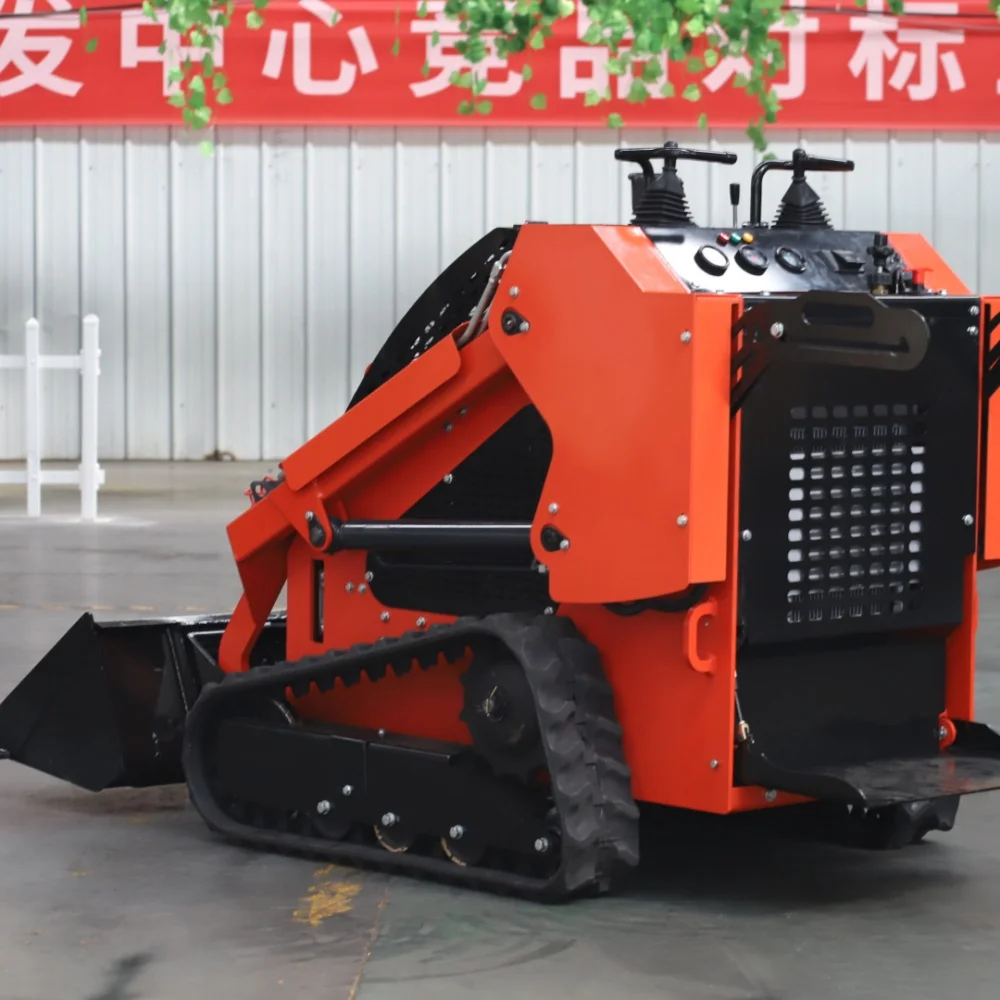 EPA EURO5 skid steer attachments skid steer loader with track standard bucket hydraulic tilt bucket auger rake