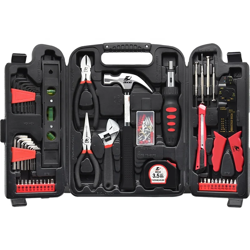 KAFUWELL H4001A 129pcs Hot Selling Hardware Tools Combo Kit OEM Home Repair Household Tool Sets