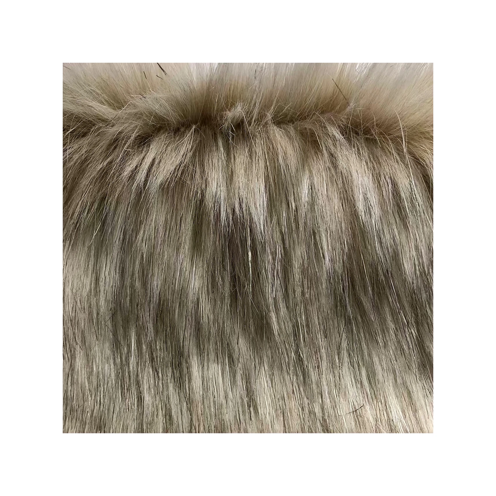 Best Quality Long Pile Fox Hair Dyed Tip Faux Fur Plush Fabric For Coat Or Home Textile