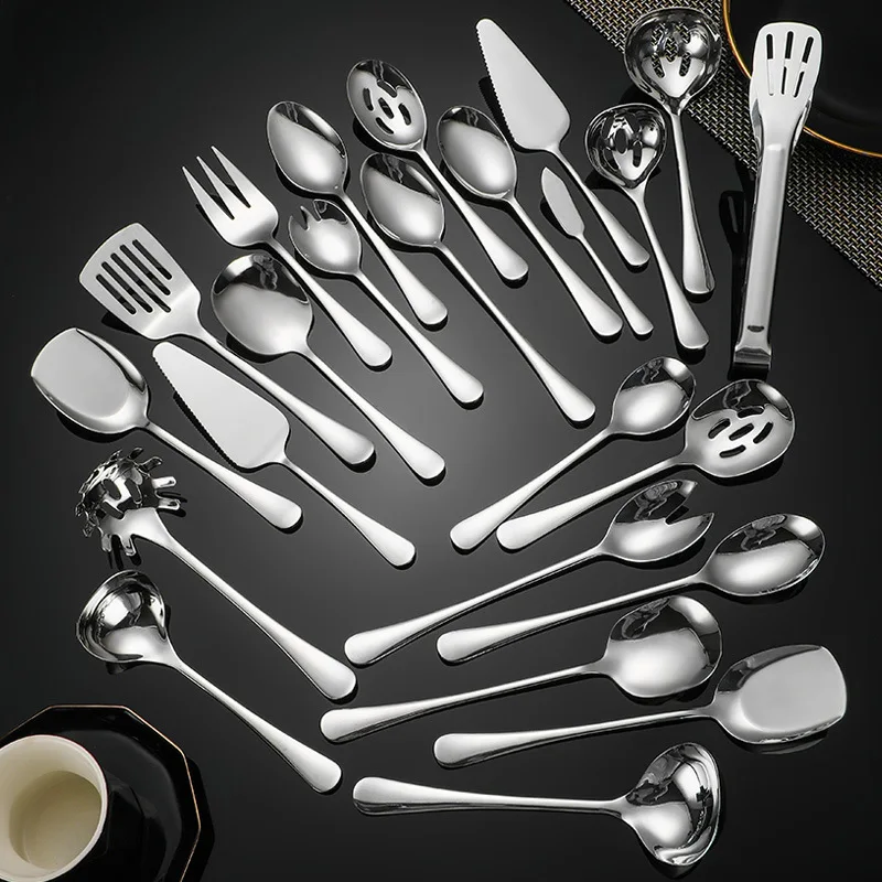 Hotel Supply Top Recommend Sharing Stainless Steel Spoon Serving Spoon Multi-Functional Serving Spoon