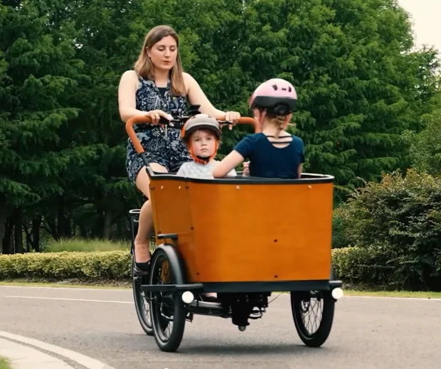 2022 Classic 3 Wheels Electric Cargo Bike Tricycle Customized Carrying Kids Family Pedal Adult Cargo Bike e bakfiets