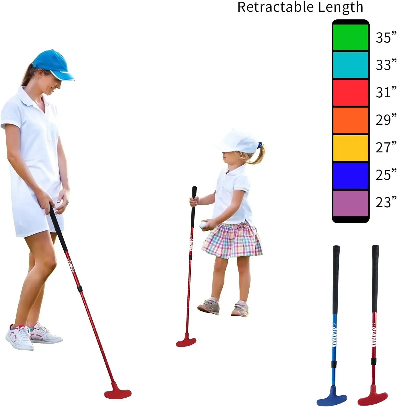 Two-Way adjustable shaft golf Putter, Mini Golf Putter for Kids, Junior and Adults