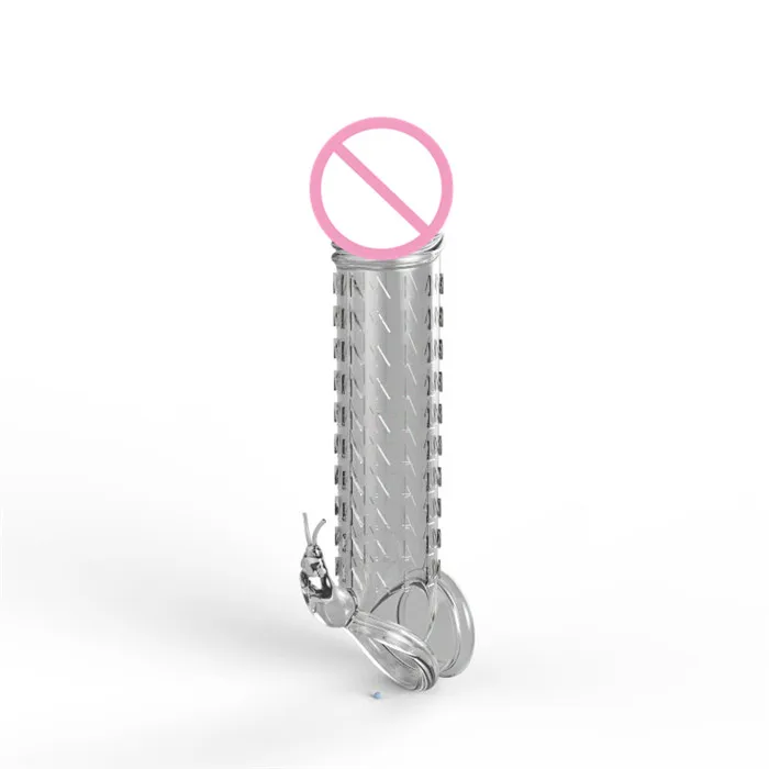 hot selling Crytral Condom penis sleeve Cock Enlargement Dick Extender Condoms for Men