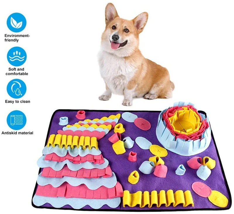 Pet Activity Enrichment Dog Sniffing Mat Food Game Blanket Puzzle Carpet Nose Work Snuffle Mat for Dogs