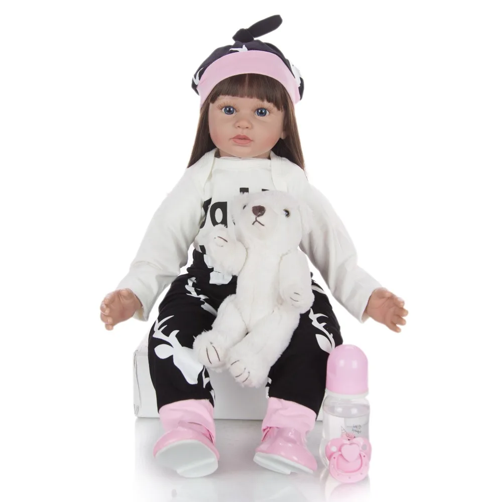 
2020 Hot Sale Princess Baby Doll 24 inch 60 cm Cloth Body Vinyl Doll Lovely Reborn Doll Toy for Girl Kid Birthday Gift 