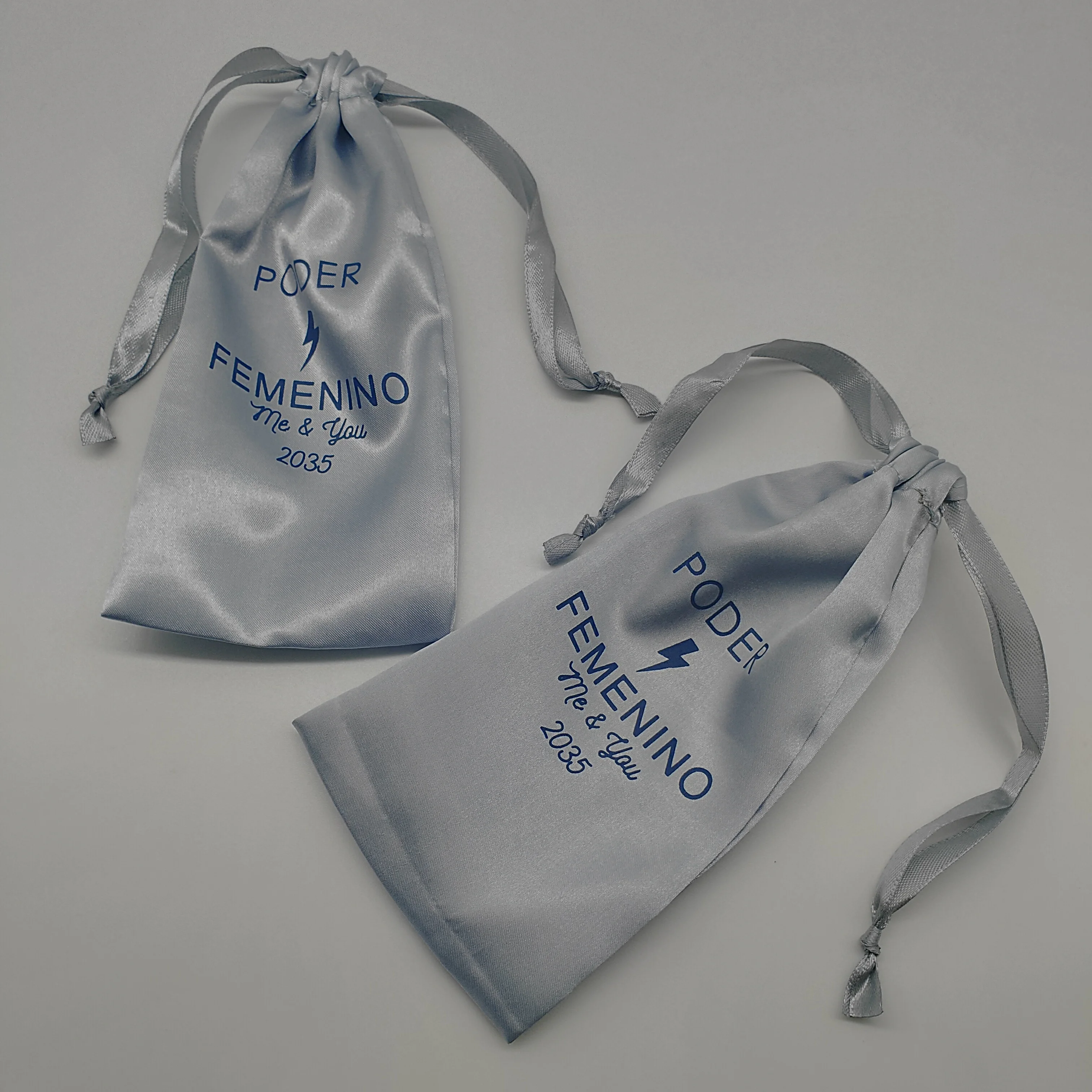 High Quality Shopping Satin Silk Drawstring Bag Jewelry Pouch With Logo Custom Satin Bags