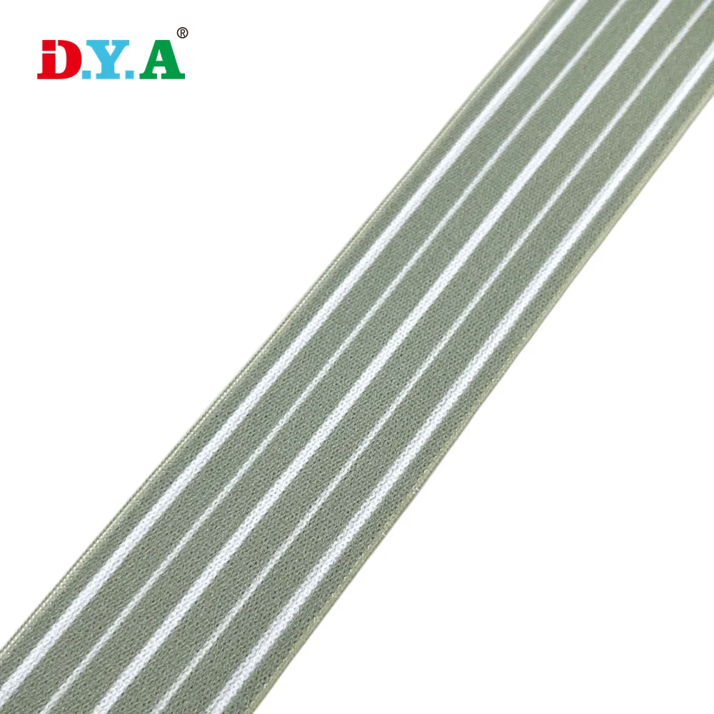 Custom size hot selling high quality striped polyester elastic band for clothes and shoes