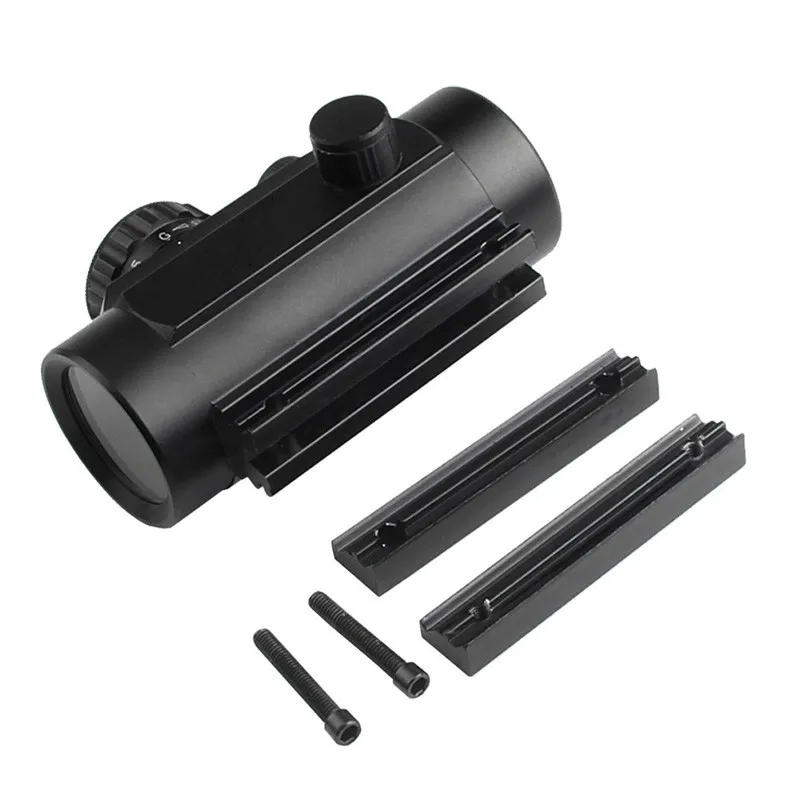 Оптический прицел 1X40, тактический прицел с зелеными и красными точками для охотничьих и страйкбольных винтовок с рельсовым креплением 11/20 мм