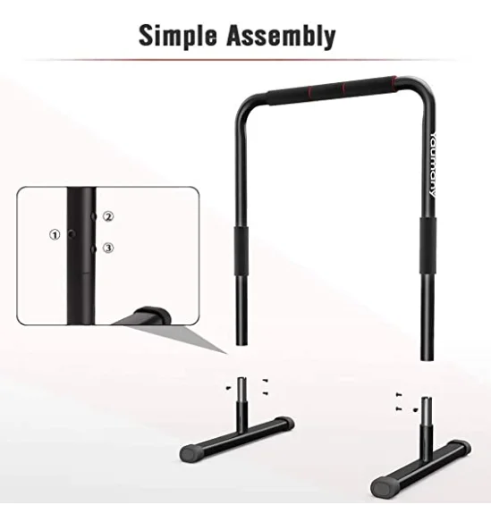 Dip Stand Station Fitness Parallette Dip Bar Strength Training Equipment for Home Gym