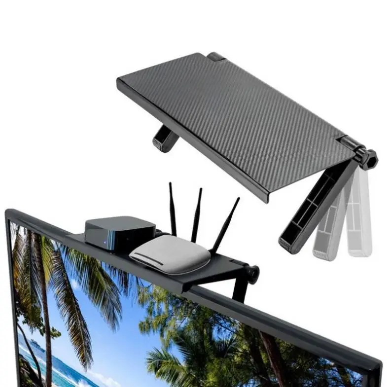 Rack TV Monitor Organizer Screen Top Storage Shelf Holder Practical Home Storage Computer Office Multi-functional Organizer 1847