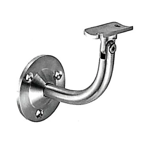 TAKA Customized Adjustable Handrail Bracket Wall Mounted Steel Metal Railing Bracket Stairway Support for Wood Round Railings