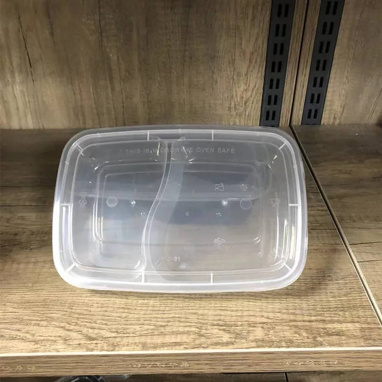 American style 2 compartments food box with lid