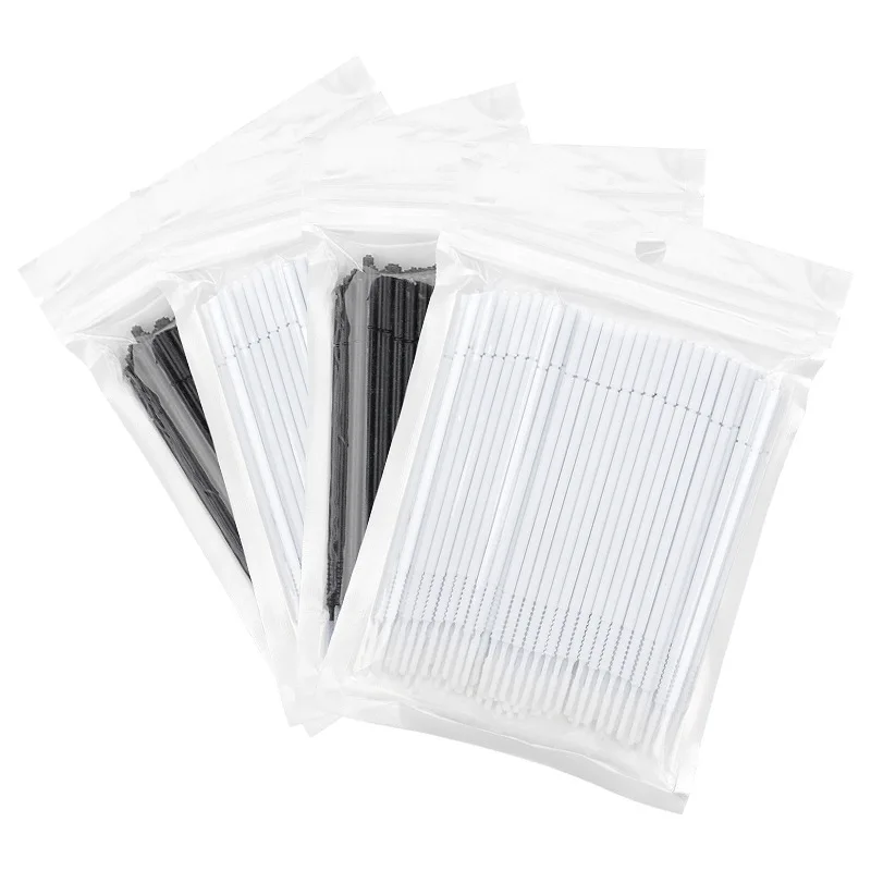 100 Pcs Long Head Micro Cotton Swab Cleaning Brush For Eyelash Extension