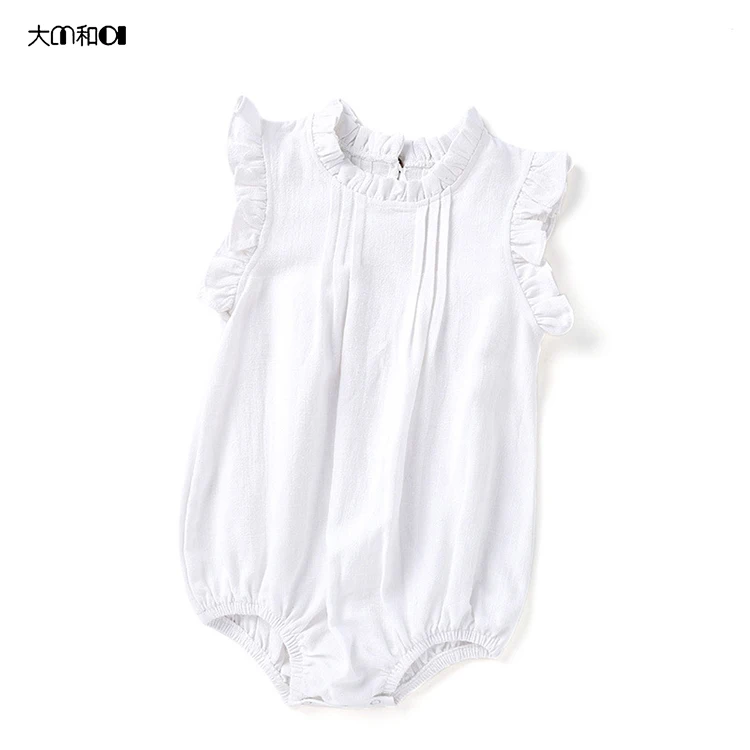 2024 Girl Watermelon  Onesie Moizing  Girl Romperdreswholesale Newbor Bamboo Rayon/Spandex Blend Knit White  Knit Romper Custom
