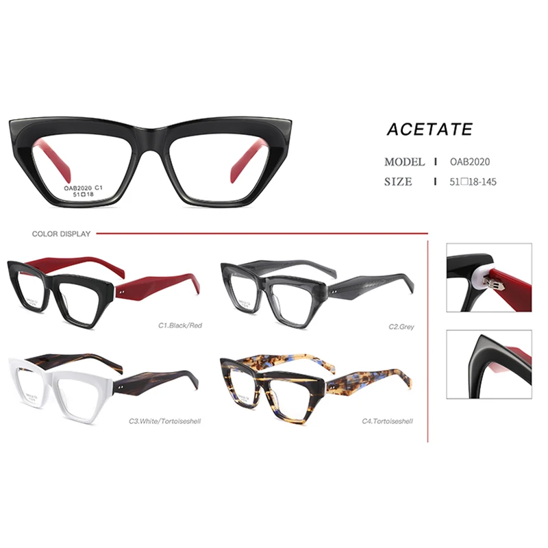 Glasses top seller thick square frame eyeglasses handmade big size acetate frame dark transparent color luxury unisex eyewear