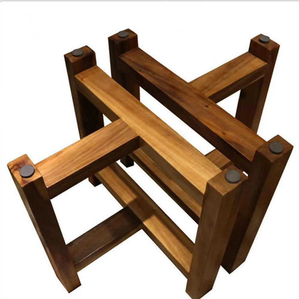 Wood Furniture Table  Legs Installation Customized White Antique OEM Square shape wooden Legs Furniture Base Part Modern