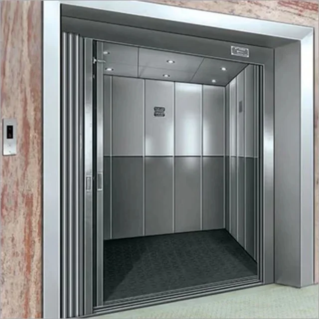 Medium-split bifold door freight elevator small machine room freight elevator