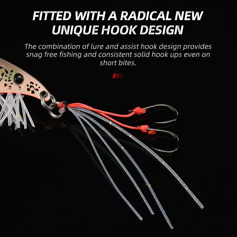Crazy Shrimp 7g 14g Metal VIB Sinking Blade Spoon Fishing Lure Bass Artificial Bait With Jig Assist Hook Rubber Skirt