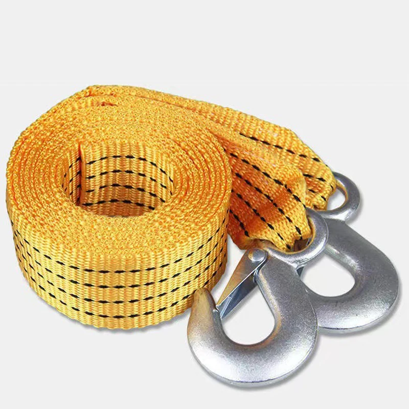 Heavy Duty Vehicle Polyester Cargo Belt Emergency Tow Rope Car Tow Strap with good price