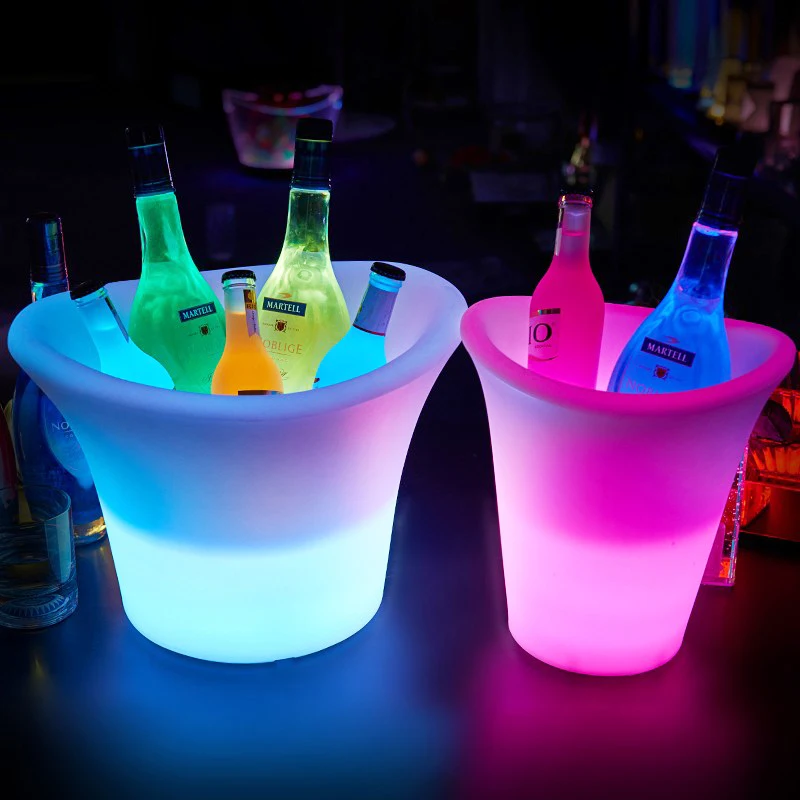 nightclub party led lighting ice bucket bar ktv party light emitting diode lighting ice bucket wine cooler for ice bucket