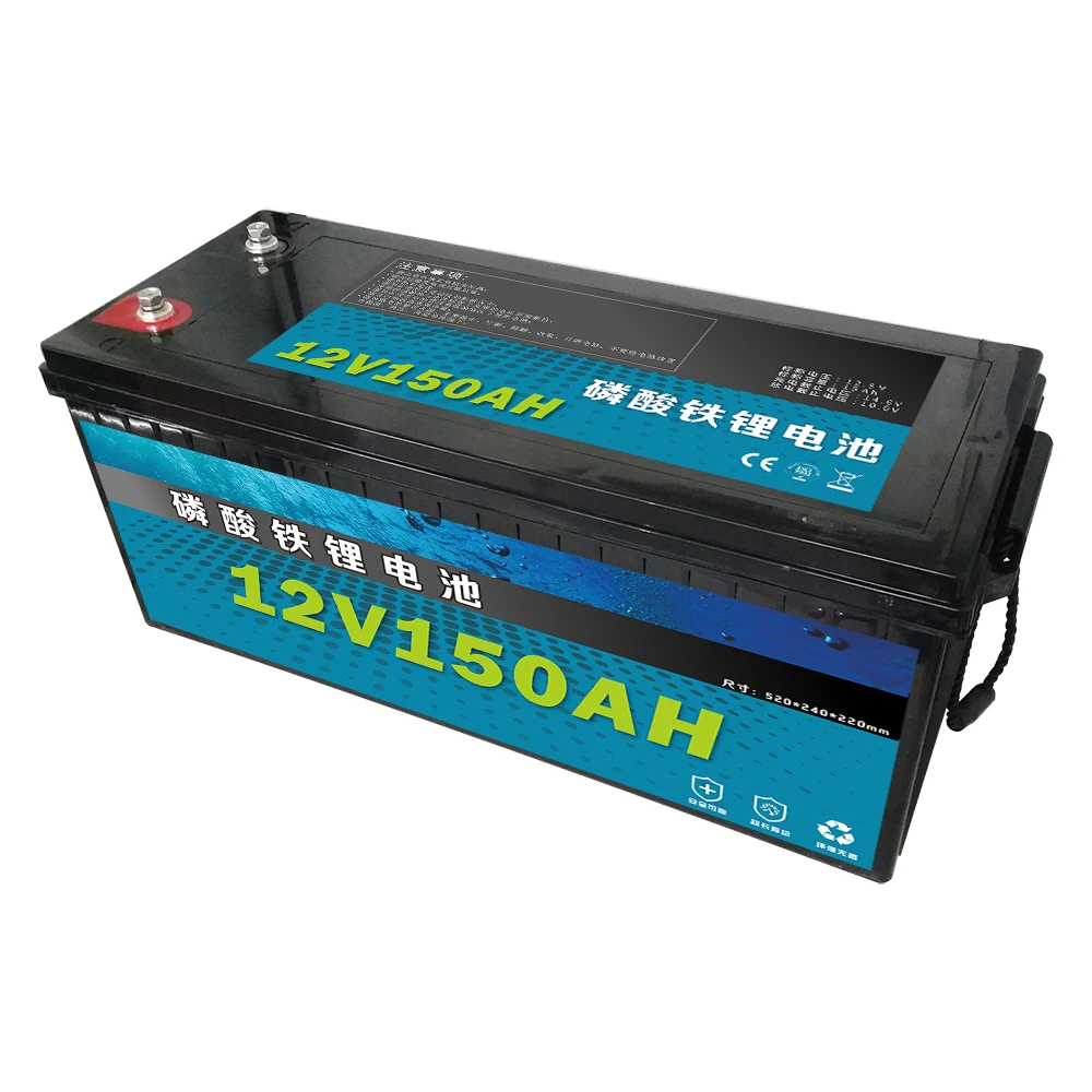 
LiFePO4 150Ah 12 volt Lithium Iron Phosphate Battery Pack Built-in 150Ah BMS Lithium Solar power battery 