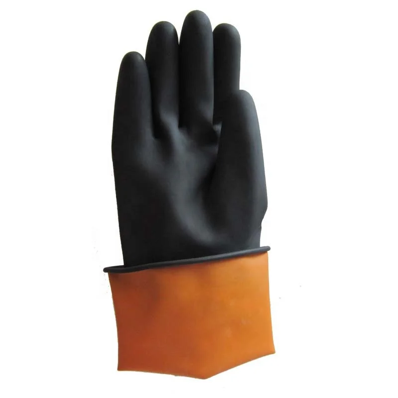 110g extra long Manufacturer for recycled industrial latex gloves rubber working gloves