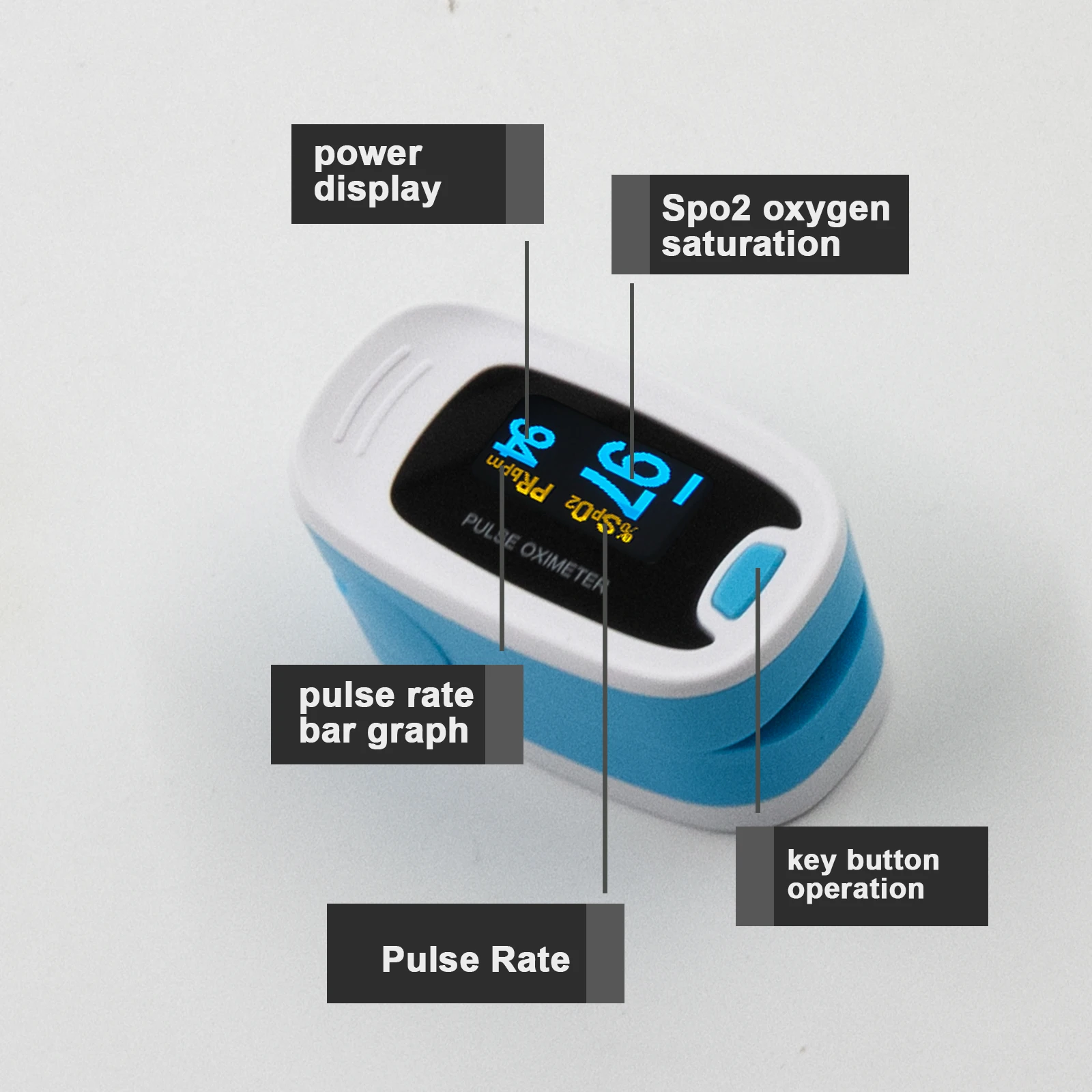 CONTEC CMS50NA Fingertip Pulse Oximeter Pulse Oxigen Meter Oximiter Sensor SPO2 Monitor Blood Oxygen