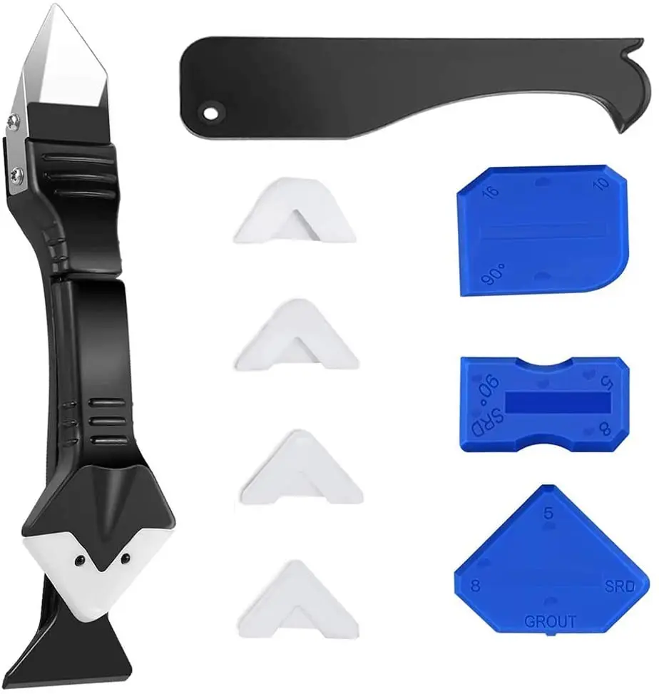 10 шт. шприц для заделки швов инструменты, 3 в 1 шприц для заделки швов отделка ящик для инструментов (нержавеющей стальной головы) силиконовый герметик