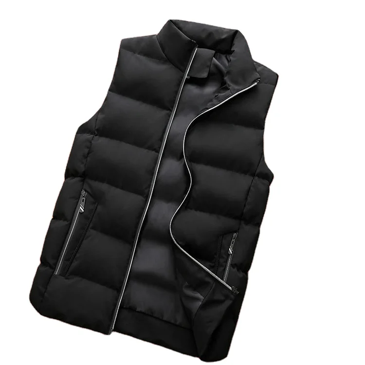 factory vest new design custom doudoune sans manche hommes bleu body warmer jacket men winter waterproof zipper padding outdoor