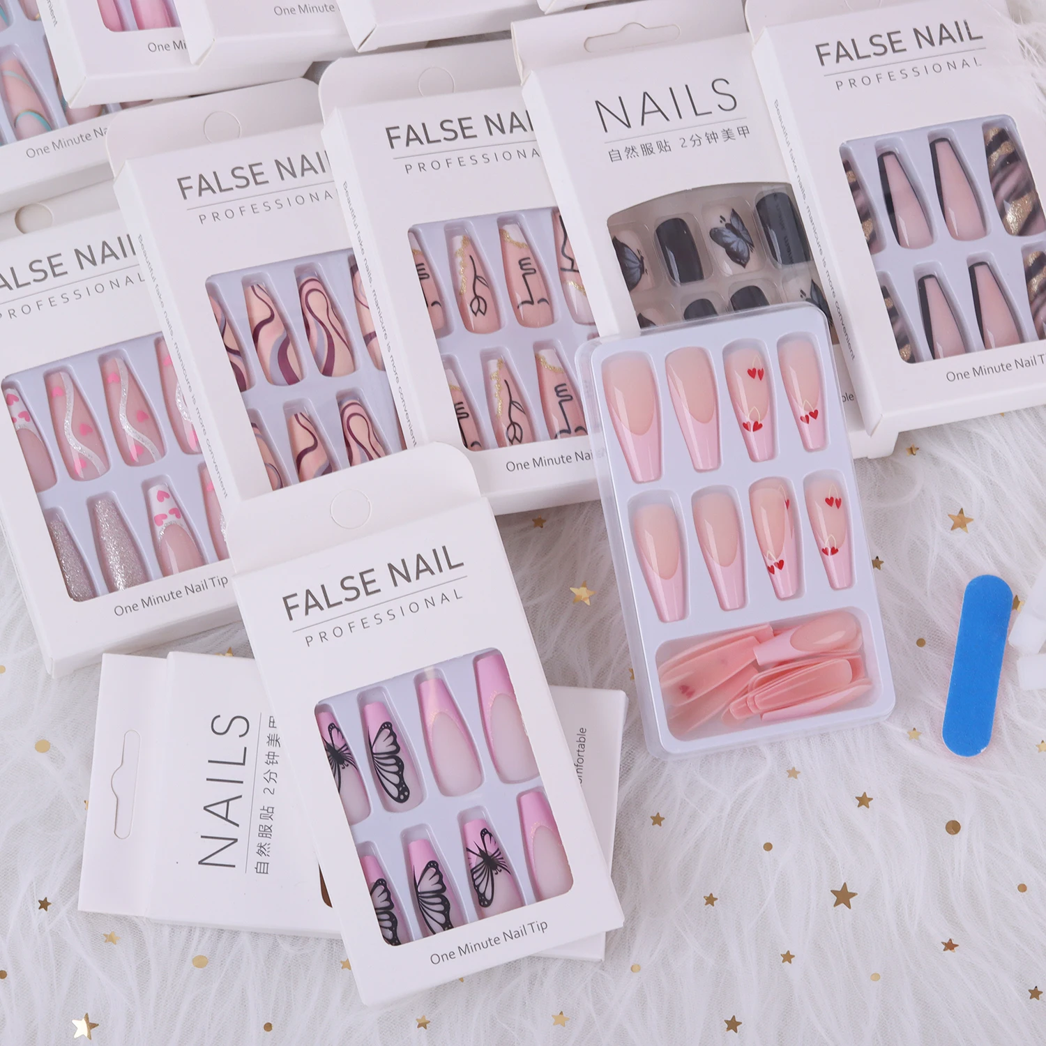 Пользовательский Ручной пресс на ногти от частного бренда оптовая продажа поставщик накладных ногтей для