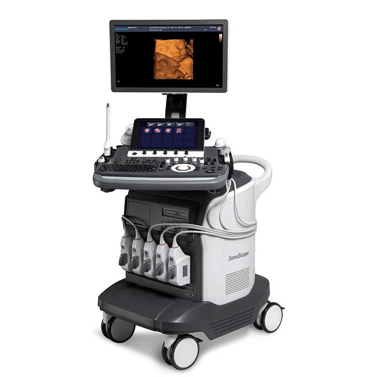 Sonoscape S50 Elite 4D Trolley Medical Ultrasound Equipment Color Doppler