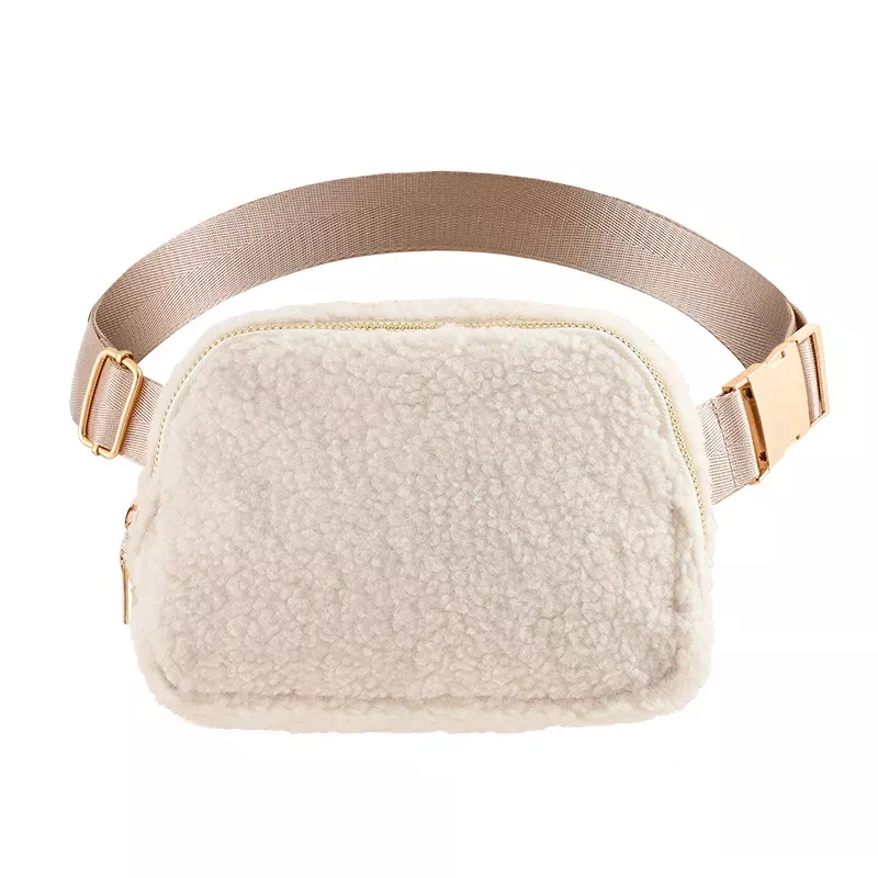 Hot Selling Everywhere Bum Hip Waist Pack Personalized Women Bum Bag Sherpa Crossbody Bag