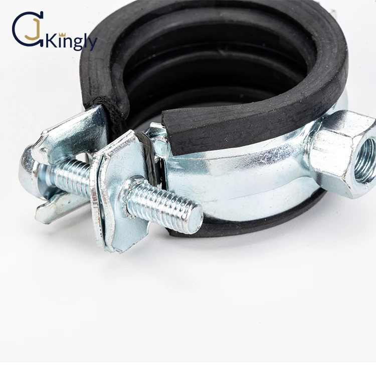 High quality EPDM rubber insert drainage tubes clamp pipe clamps with nut