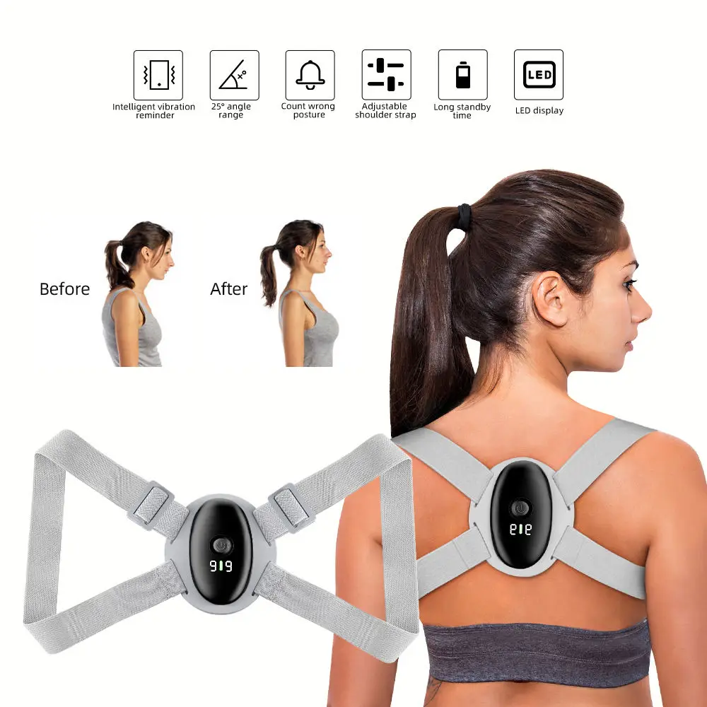 Help to Keep Right Posture Adjustable Intelligent Back Straightener Sitting Posture Reminder Trainer Corrector for Women and Men