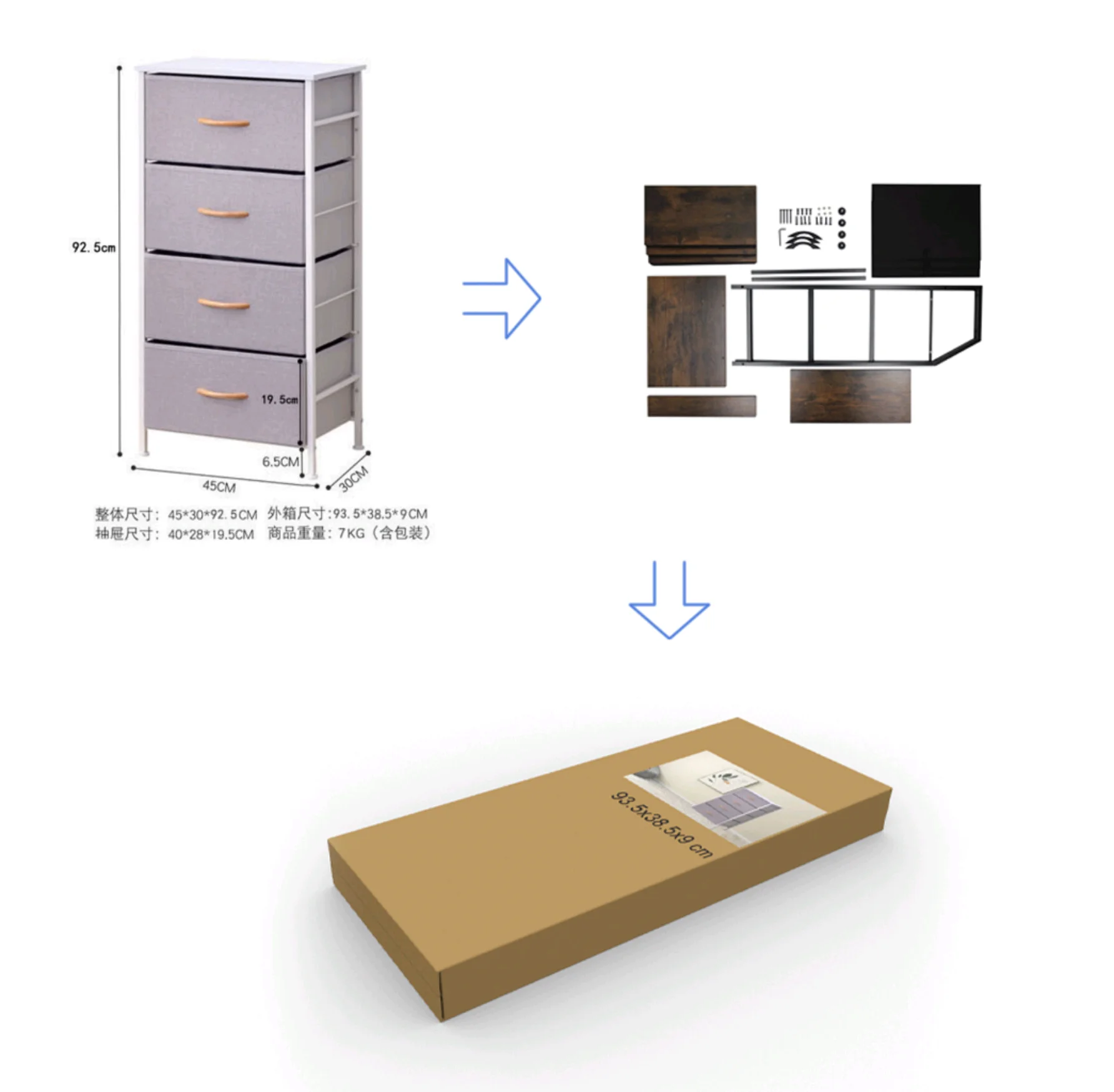 modern white leather dresser 6 drawers chest storage tower for cloths bedroom furniture