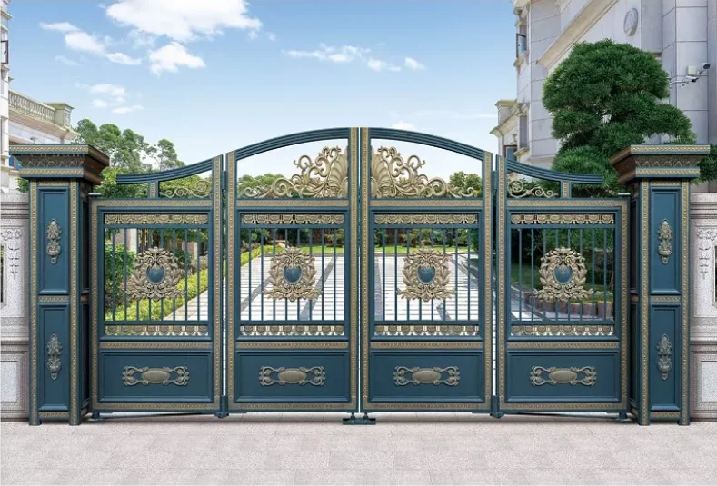 Automatic Sliding Gate Factory Direct Sales Aluminum Customized Motor Anti Box Gray Style Government Modern School Pattern Pcs
