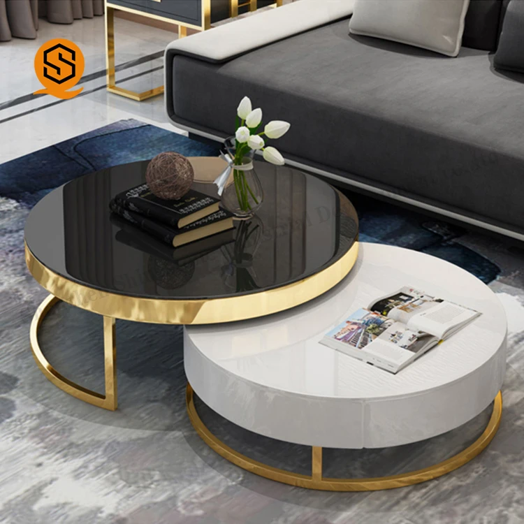 Gold rectangular white glass coffee table bow style table contemporary interactive coffee table