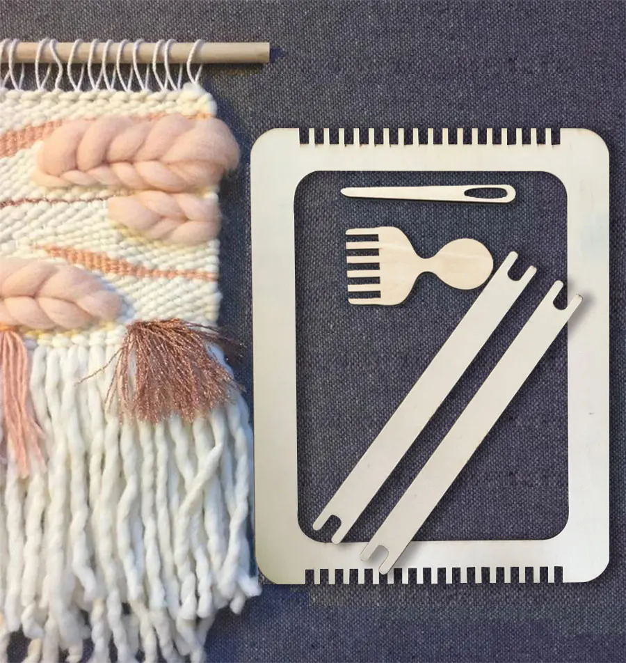 Handmade DIY Craft Hobby Wooden Weaving Loom